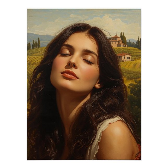 Pôster Surgimento solar na Toscana (Frente)