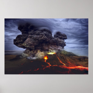 Poster Surpreendente erupção vulcânica