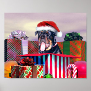 Poster Surpresa de Natal do Rottweiler