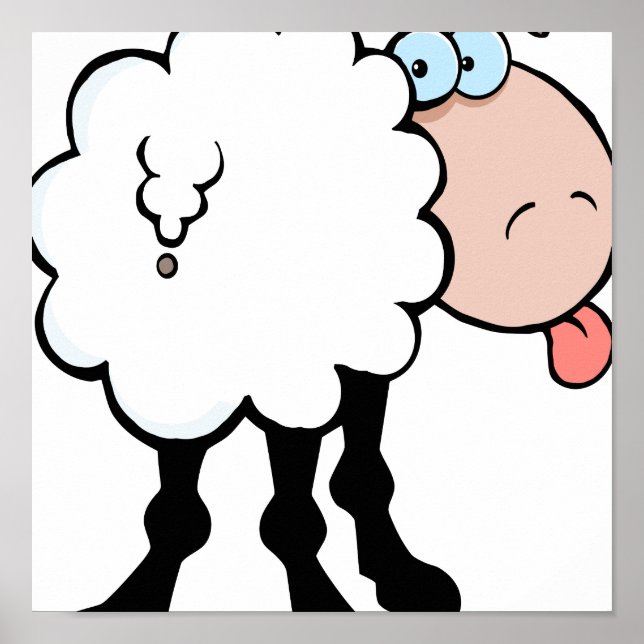 Pôster surra engraçada e engraçada que sai língua por trá (Frente)