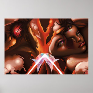 Poster Surreal de Sonhadores Quebrados