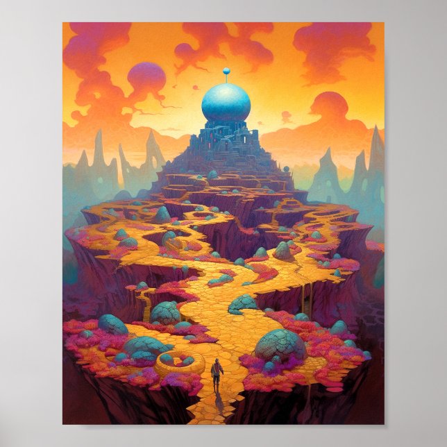 Poster Surreal Fantasy City in USA (Frente)