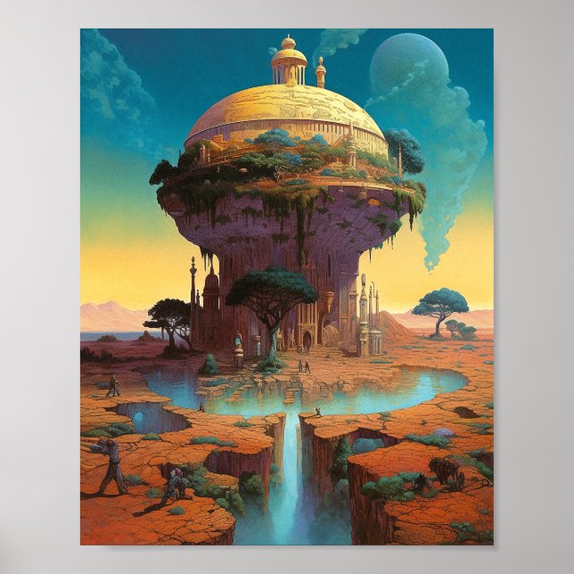 Poster Surreal Fantasy City in USA (Frente)