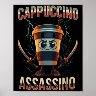 Poster Surreal Italiano Cappuccino Ino Funny Meme