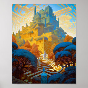 Poster Surreal Maze City