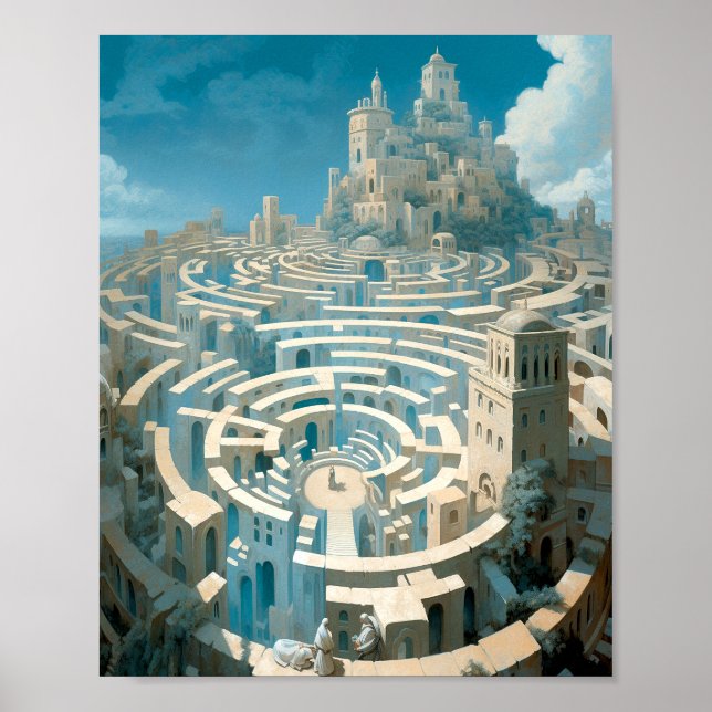 Poster Surreal Maze City (Frente)