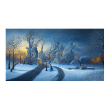 Surreal Moderna Abstrato inverno maravilha de inve