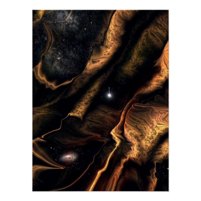 Pôster Surreal Science Ficight Fantasy Space Art (Frente)