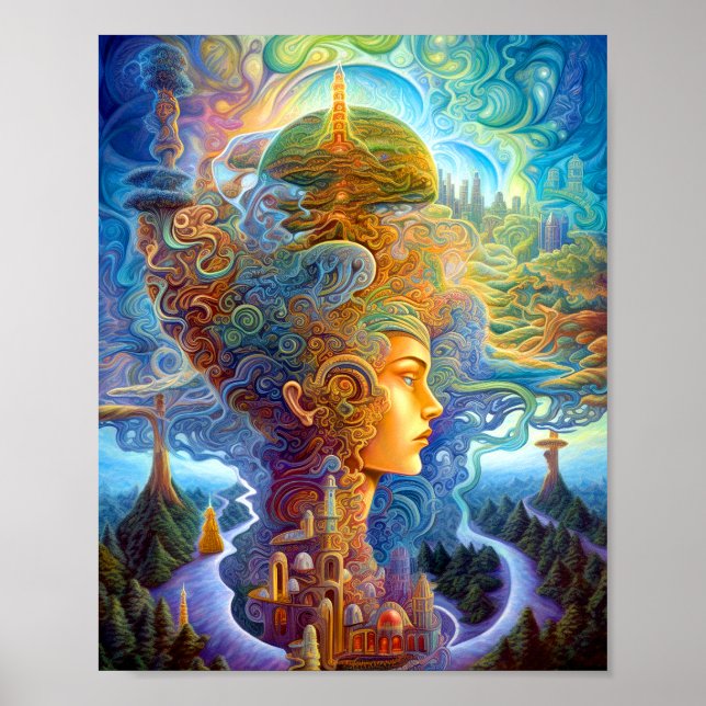 Poster Surreal Wommando Paisagem Fantasia Art (Frente)