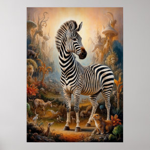 Poster Surreal Zebra Safari
