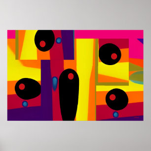 Poster Surrealismo do Abstrato de Blobula Ken Gage