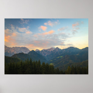 Poster Surto de sol espantoso no vale do Logar, Eslovênia