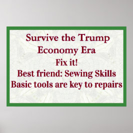 Poster Survive Trump Economy Fix It