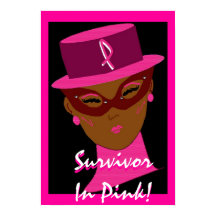 poster "Survivor In Pink" - Personalizável