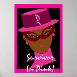 poster "Survivor In Pink" - Personalizável