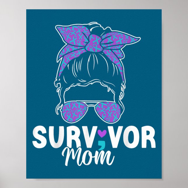 Poster Survivor Mom - Semicolon Suicide Prevention Awaren (Frente)
