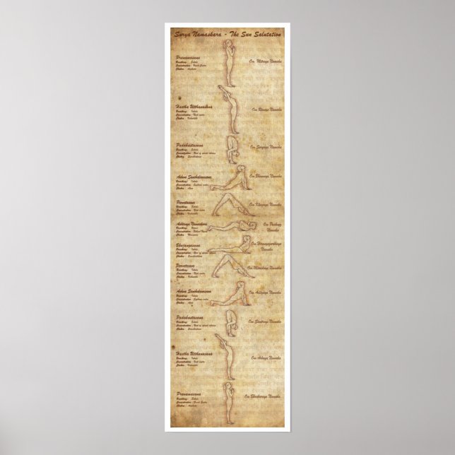 Pôster Suryanamaskara - A Saltação do Sol - Retrato (Frente)