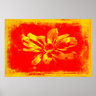 Poster Susan Wildflower de olhos negros - Arte digital