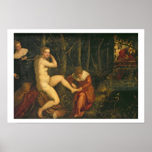 Poster Susanna e as pessoas idosas (óleo em canvas)