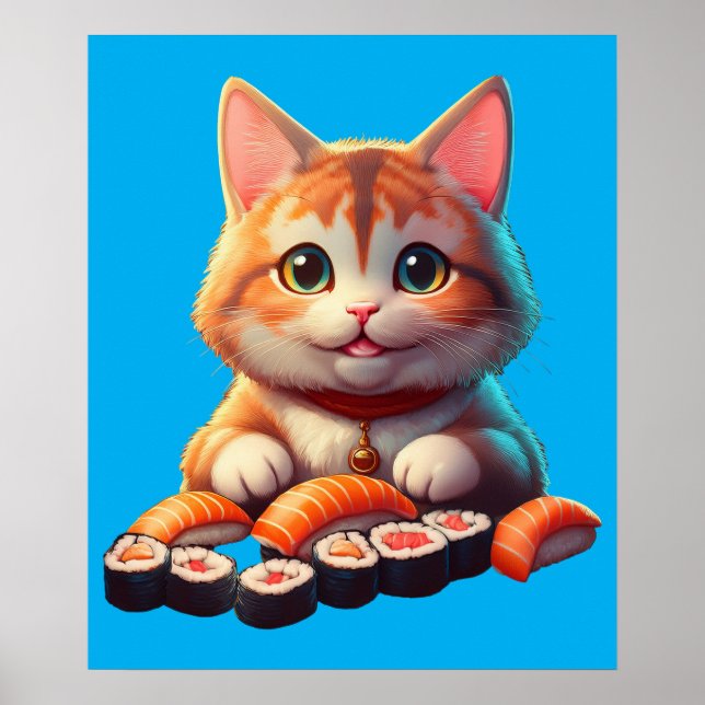 Poster Sushi Cat (Frente)