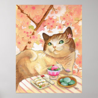 Poster Sushi Cat Dessert Primeiro
