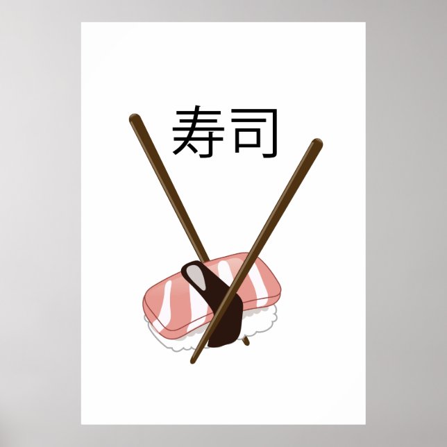Poster Sushi Chopsticks (Frente)