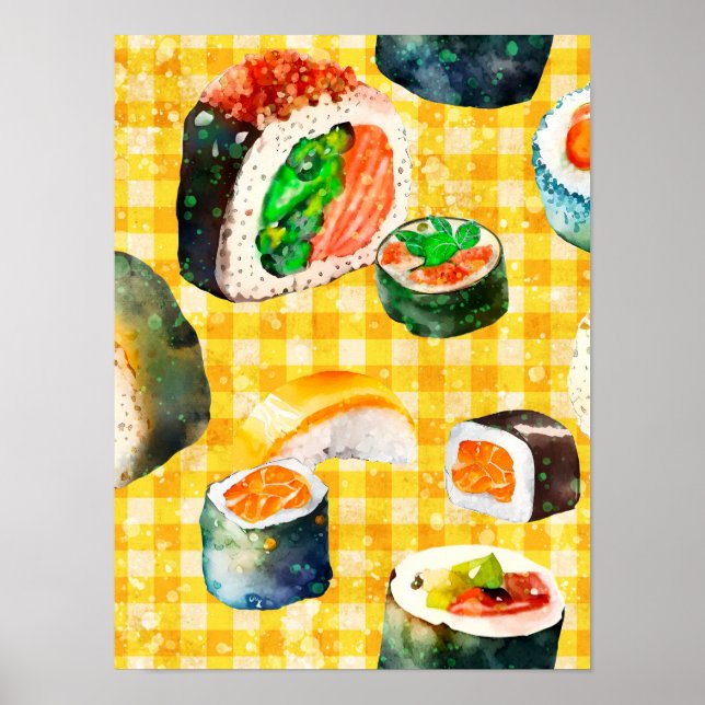 Poster Sushi na minha parede (Frente)