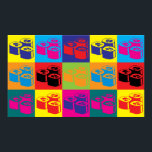 Pôster Sushi Pop Art<br><div class="desc">Sushi Pop Art. Se Sushi é seu passatempo,  ocupação,  ou obsessão,  mostre-o com excelente Sushi t-shi t-shirts,  canecas,  adesivos e muito mais. Eles também são presentes de excelente para outros fãs Sushi!</div>