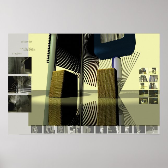 Pôster suspenso vs. suporte (Frente)