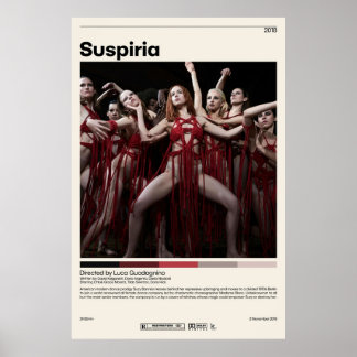 Poster Suspiria Luca Guadagnino Minimalista Movie Vintag