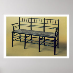 Poster Sussex precipitação-assentou a cadeira (madeira 