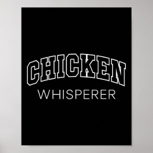 Poster Sussurrador de Frango Letreiro Atlético Engraçado
