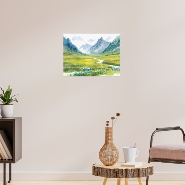 Poster Sussurro Alpino – Prado sob os Picos (Sala de Estar 3)
