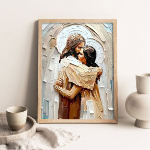 Poster Sussurro de Deus, Arte Cristã, Retrato Digital de