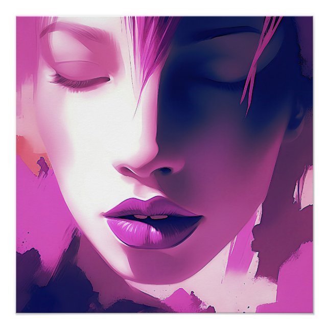 Pôster Sussurro de Sonho Lilac - Sereno, Eetal, Roxo (Frente)