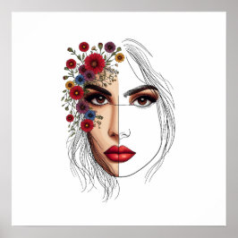 Poster Sussurros da Natureza - Beleza Feminina em Bloom