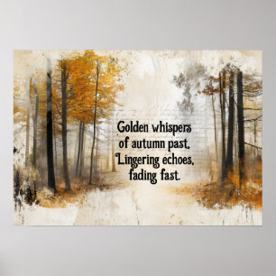 Poster sussurros de ouro do outono passado, ecos de linga