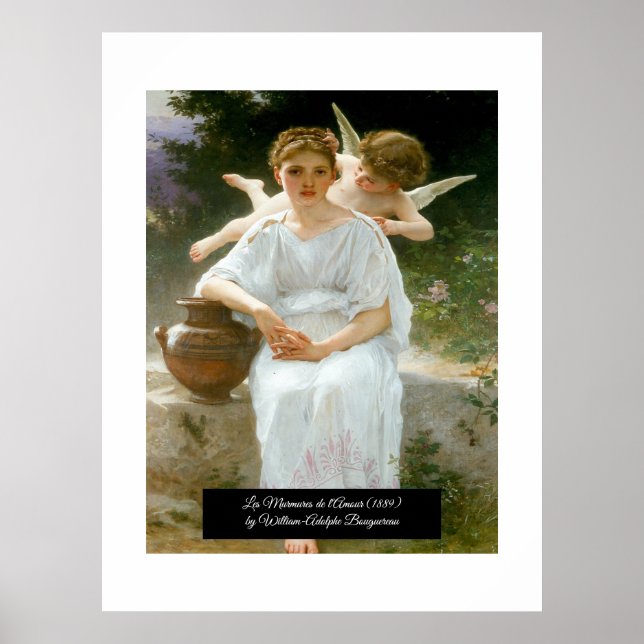 Poster Sussurros do Amor por Bouguereau (Frente)