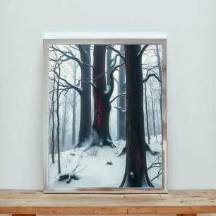 Poster Sussurros Escarlate nos Bosques de Inverno