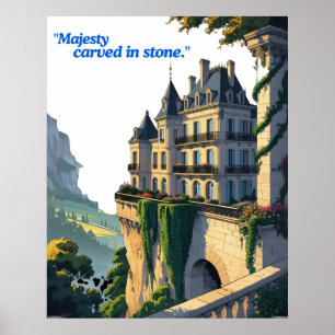 Poster "Susurros do Château – Arte de Linha do Palácio El