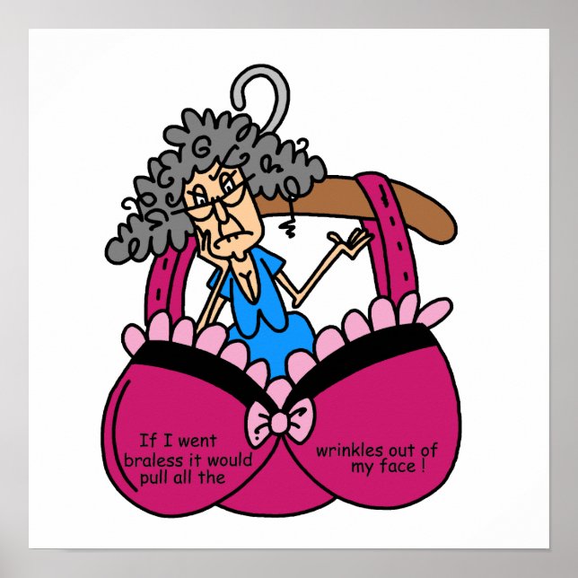 Pôster Sutiãs e humor dos enrugamentos (Frente)