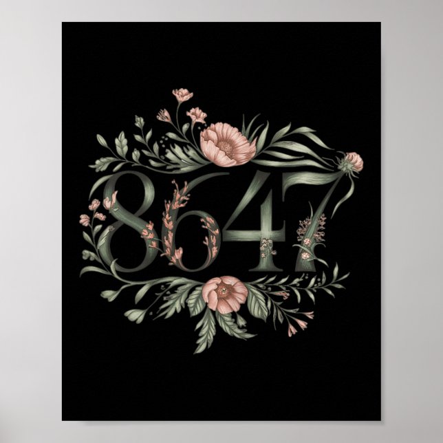 Poster Sutil Anti Trump 8647 Fllower Floral Boho Presiden (Frente)
