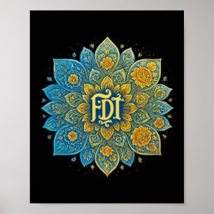 Poster Sutil Anti-Trump Shirt Design Feminista Mandala Wo