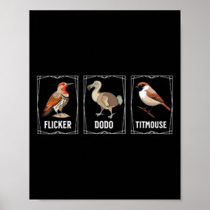 Poster Sutil Antirtrombador de pássaros Camisa Gatilho Do