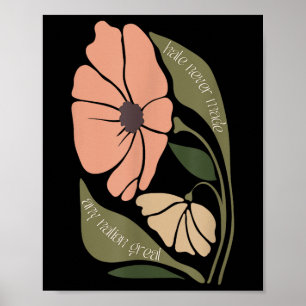 Poster Sutil Boho Flores Anti Trum P Liberal Protesto Re