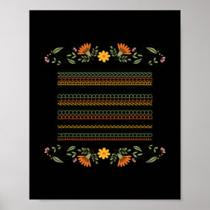 Poster Sutil Floral Anti Trump Mensagem Oculta Sarcástica