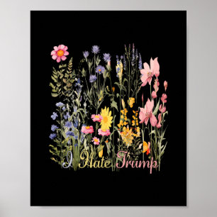 Poster Sutil Odeio Trump Flores Silvestres Odeio Trump Nu