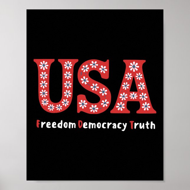 Poster Sutil Resistir Trump Liberdade Dos Eua Liberdade D (Frente)