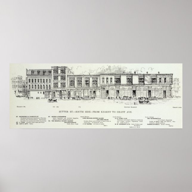 Poster Sutter South side Kearny e Grant (Frente)