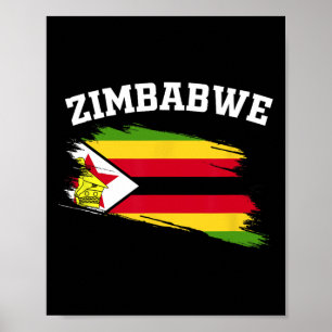 Poster Suvenires do Zimbábue Harare Férias África C Zimba